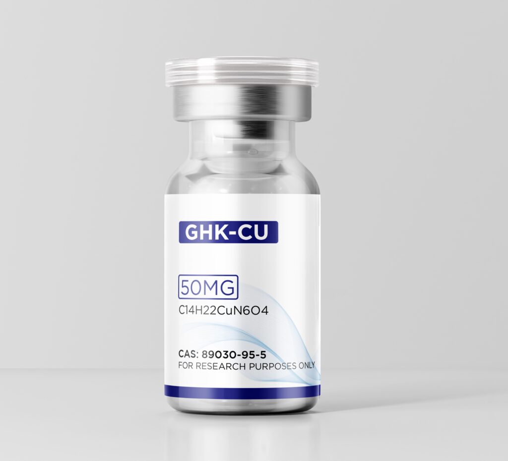 White-capped Growth Guys GHK-Cu 50mg vial, 99.86% purity Janoshik tested research peptide