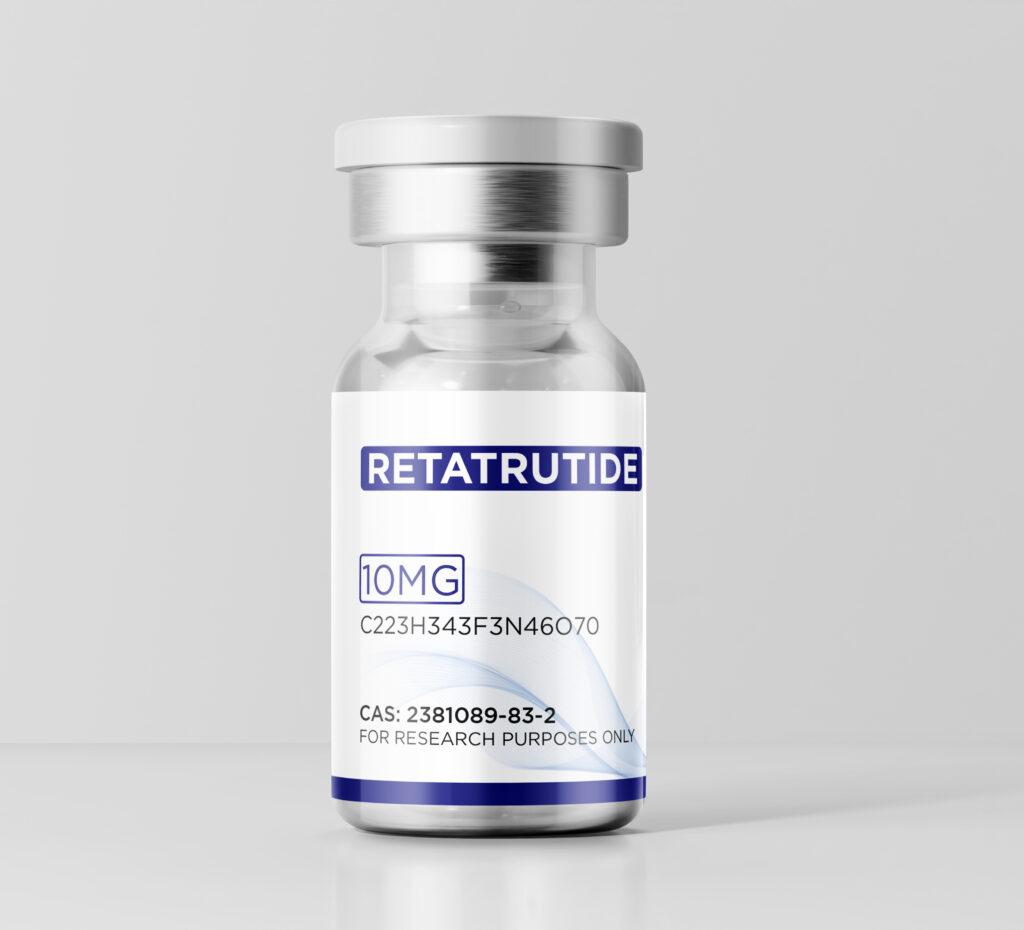 Retatrutide 10mg research peptide vial by Growth Guys