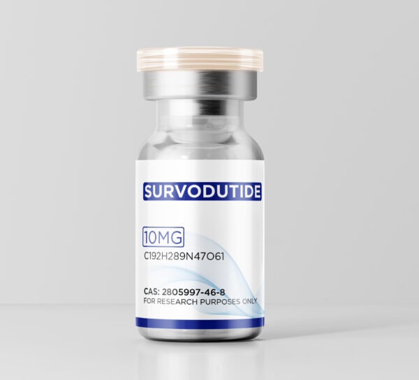 Survodutide 10mg research peptide vial by Growth Guys