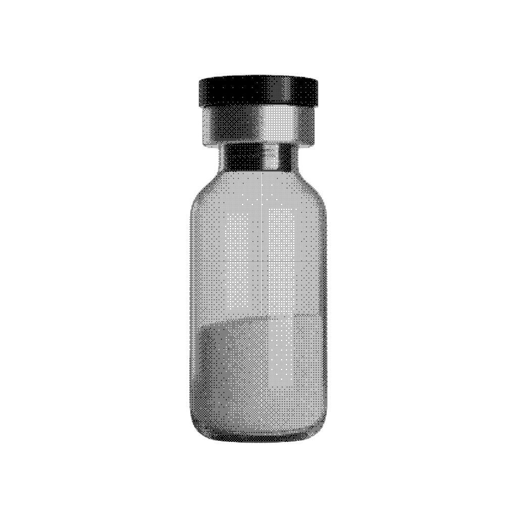 Vial transparent dithered